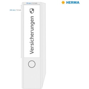 File spine labels white 192x59 A4 400 pcs.