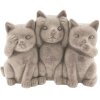 Decoration cats 22x10x16 cm Gray - 6TE0193