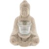 Tealight holder Buddha 13x11x21 cm dark gray - 6TE0212