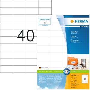 HERMA Labels white 52,5x29,7 Premium A4 4000 pcs.