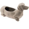 Flowerpot dog 30x12x16 cm White - 6TE0201