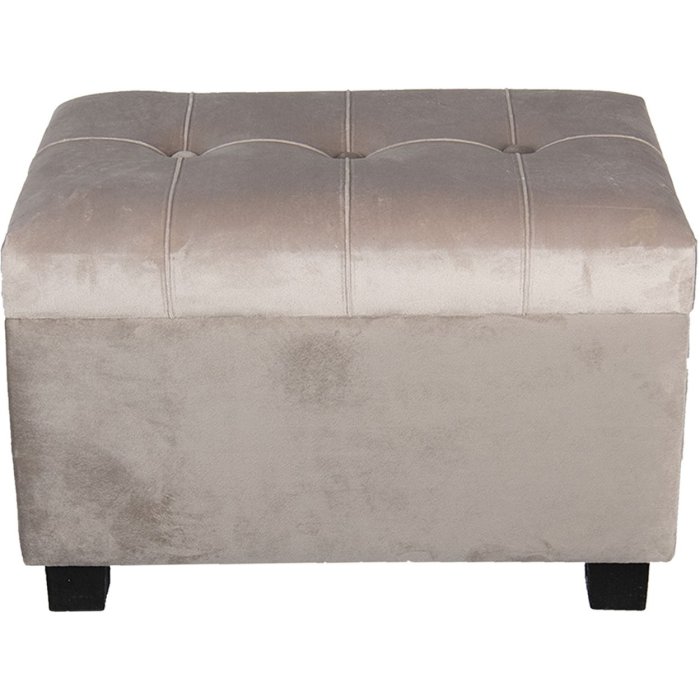 Footstool-Storage trunk 50x34x33 cm beige - 64061SBE