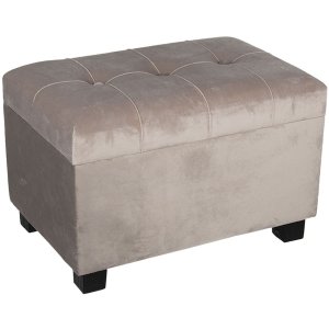 Footstool-Storage trunk 50x34x33 cm beige - 64061SBE