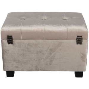 Footstool-Storage trunk 50x34x33 cm beige - 64061SBE