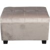 Footstool-Storage trunk 50x34x33 cm beige - 64061SBE