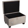 Footstool-Storage trunk 50x34x33 cm beige - 64061SBE