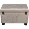 Footstool-Storage trunk 50x34x33 cm beige - 64061SBE