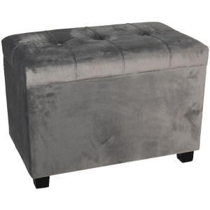 Footstool-Storage trunk 60x36x43 cm dark gray - 64061LDG