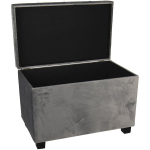 Footstool-Storage trunk 60x36x43 cm dark gray - 64061LDG