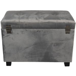 Footstool-Storage trunk 60x36x43 cm dark gray - 64061LDG