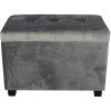 Footstool-Storage trunk 60x36x43 cm dark gray - 64061LDG