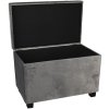 Footstool-Storage trunk 60x36x43 cm dark gray - 64061LDG