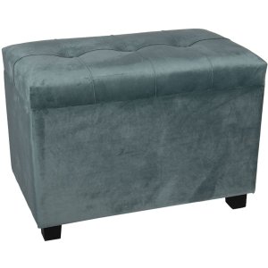 Footstool- Storage trunk 60x36x43 cm turquoise - 64061LT