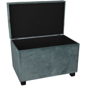 Footstool- Storage trunk 60x36x43 cm turquoise - 64061LT