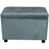 Footstool- Storage trunk 60x36x43 cm turquoise - 64061LT