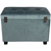 Footstool- Storage trunk 60x36x43 cm turquoise - 64061LT