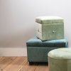 Footstool- Storage trunk 60x36x43 cm turquoise - 64061LT