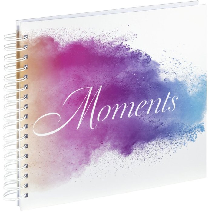 Watercolor Moments Spiral Album, 28x24 cm, 50 white pages