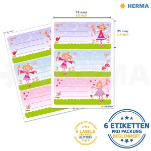 Book labels 76x35 mm princess  3 sheets