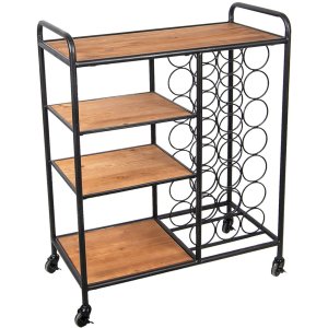 Wine-rack 50299 black 53x11x26 cm