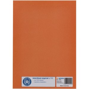 Exercise book cover paper A5 orange 100% wastepaper