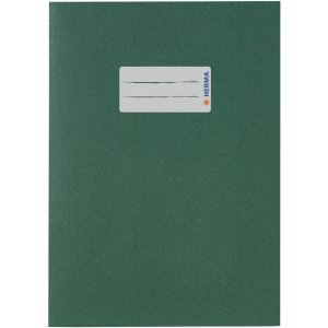 Exercise book cover paper A5 dark green 100% wastepaper