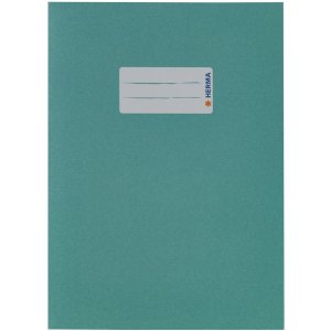 Exercise book cover paper A5 turquoise 100% wastepaper