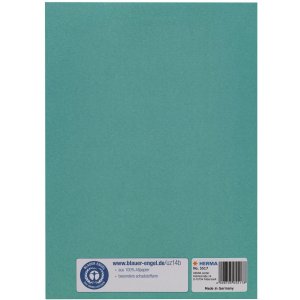 Exercise book cover paper A5 turquoise 100% wastepaper