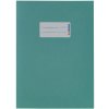 Exercise book cover paper A5 turquoise 100% wastepaper