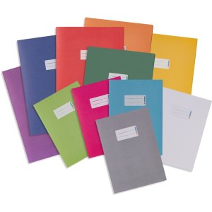 Exercise book cover paper A4 light grey 100% wastepaper