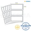 Book labels 82x36mm grey frame 6 sh.