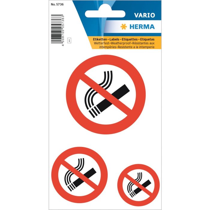 Information labels Don´t smoke weatherproof 1sheet