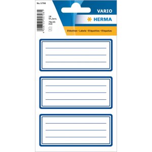 Book cover labels 76x35mm  blue edge 6 sheets