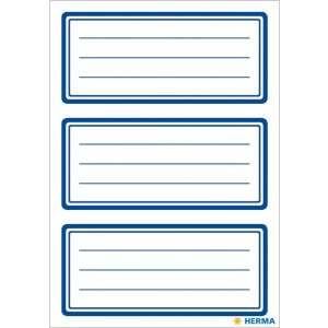 Book cover labels 76x35mm  blue edge 6 sheets