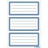 Book cover labels 76x35mm  blue edge 6 sheets