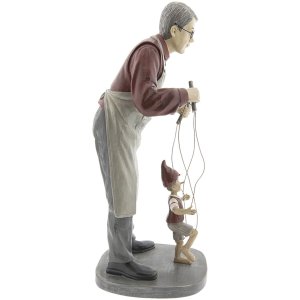 Decoration man with marionette 6PR2417 multicolored 16x14x36 cm