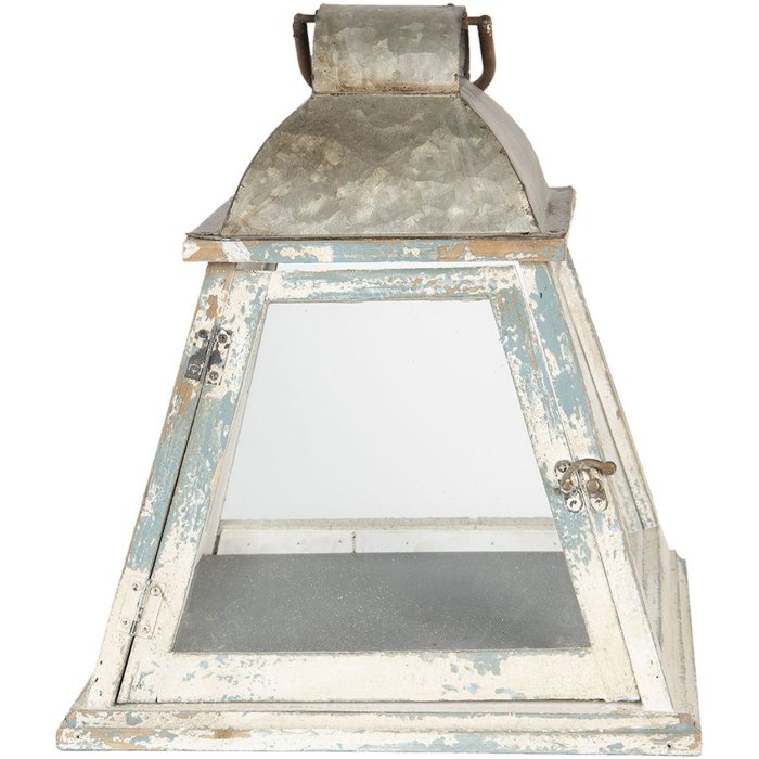 Lantern 6Y2954 Distressed white 33x33x37 cm