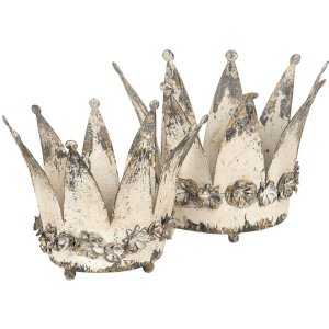 Decoration crown - Tealight holder 6Y2955 Distressed...