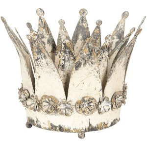 Decoration crown - Tealight holder 6Y2955 Distressed...