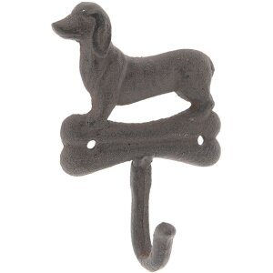 Wall hook dog 6Y3044 brown 10x4x15 cm