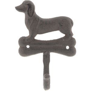 Wall hook dog 6Y3044 brown 10x4x15 cm