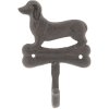 Wall hook dog 6Y3044 brown 10x4x15 cm