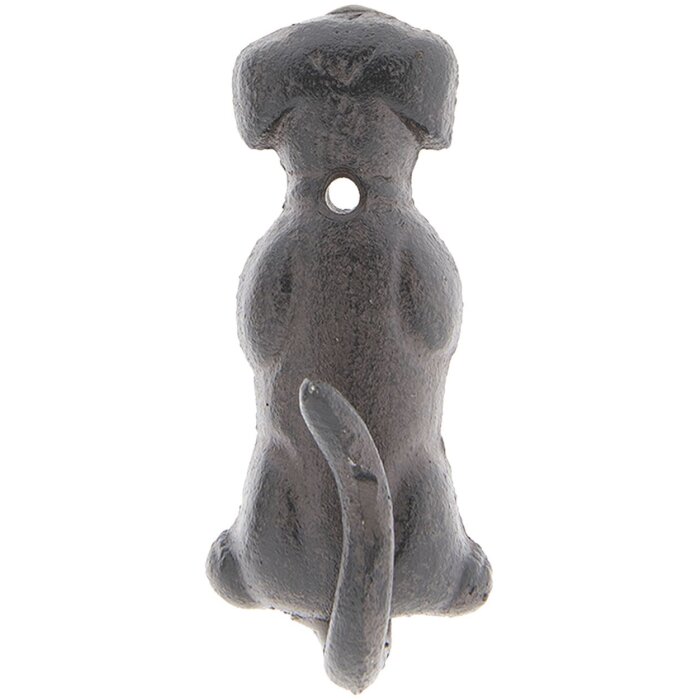 Wall hook dog 6Y3046 brown 5x4x10 cm