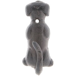 Wall hook dog 6Y3046 brown 5x4x10 cm