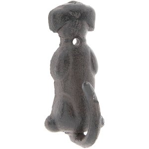 Wall hook dog 6Y3046 brown 5x4x10 cm