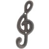 Wall hook music key 6Y3048 brown 6x5x17 cm