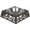 Animal food bowl 6Y3061 brown 28x28x8 cm / 0,82L