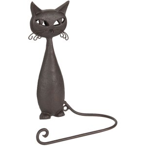 Towel holder cat 6Y3175 brown 19x9x28 cm