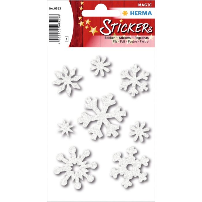 HERMA MAGIC decorative stickers ice crystals, felt, 1 sheet