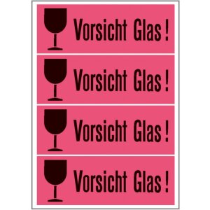 Caution labels Vorsicht Glas  39x118mm 1000 pcs.